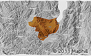 Physical 3D Map of Tonghai, lighten, desaturated