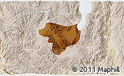 Physical 3D Map of Tonghai, lighten