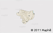 Shaded Relief 3D Map of Tonghai, cropped outside