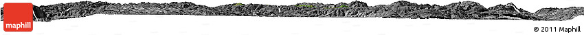Satellite Horizon Map of Tonghai, desaturated