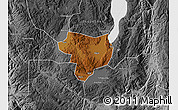 Physical Map of Tonghai, desaturated