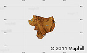 Physical Map of Tonghai, single color outside