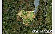 Satellite Map of Tonghai, darken
