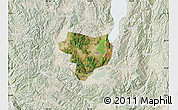 Satellite Map of Tonghai, lighten
