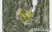 Satellite Map of Tonghai, semi-desaturated