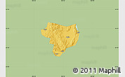 Savanna Style Map of Tonghai, single color outside