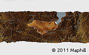 Physical Panoramic Map of Tonghai, darken