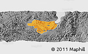 Political Panoramic Map of Tonghai, desaturated