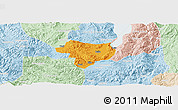 Political Panoramic Map of Tonghai, lighten