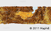 Political Panoramic Map of Tonghai, physical outside