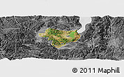 Satellite Panoramic Map of Tonghai, desaturated