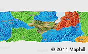 Satellite Panoramic Map of Tonghai, political outside