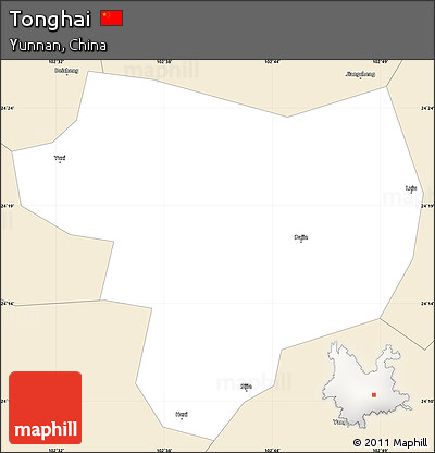 Classic Style Simple Map of Tonghai