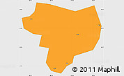 Political Simple Map of Tonghai, single color outside