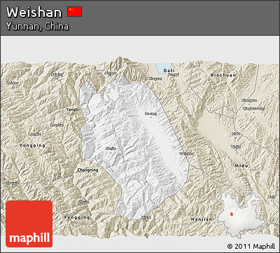 Classic Style 3D Map of Weishan