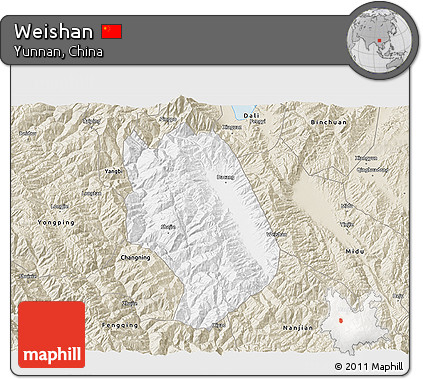 Classic Style 3D Map of Weishan