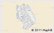 Classic Style 3D Map of Weishan, single color outside