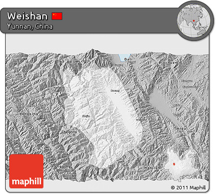 Gray 3D Map of Weishan