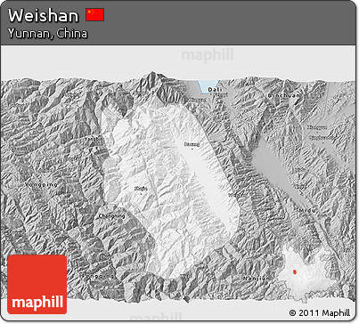 Gray 3D Map of Weishan