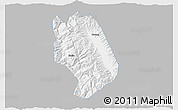 Gray 3D Map of Weishan, single color outside