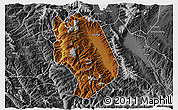 Physical 3D Map of Weishan, desaturated