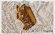 Physical 3D Map of Weishan, lighten
