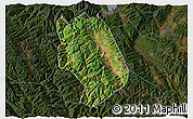 Satellite 3D Map of Weishan, darken