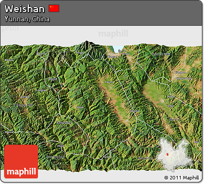 Satellite 3D Map of Weishan