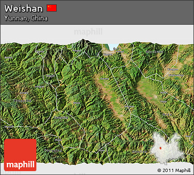 Satellite 3D Map of Weishan