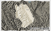 Shaded Relief 3D Map of Weishan, darken