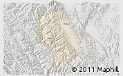 Shaded Relief 3D Map of Weishan, lighten, semi-desaturated