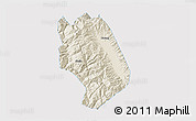 Shaded Relief 3D Map of Weishan, single color outside