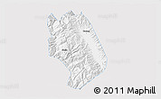 Silver Style 3D Map of Weishan, single color outside