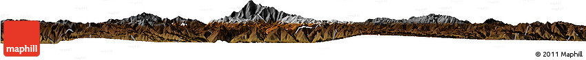 Physical Horizon Map of Weishan, darken