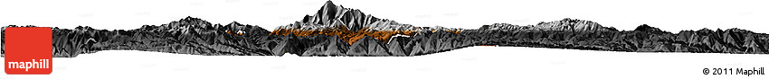 Physical Horizon Map of Weishan, darken, desaturated