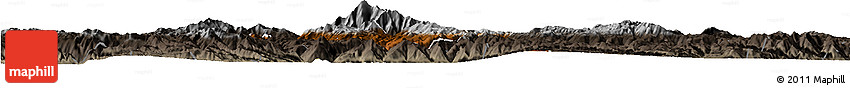 Physical Horizon Map of Weishan, darken, semi-desaturated