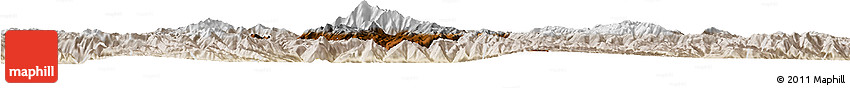 Physical Horizon Map of Weishan, lighten