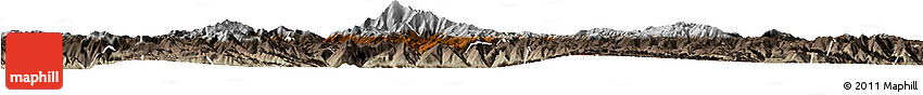 Physical Horizon Map of Weishan, semi-desaturated