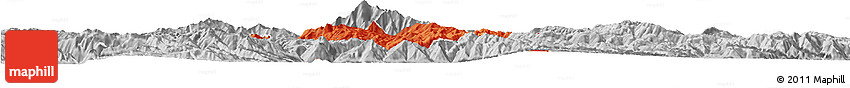 Political Horizon Map of Weishan, lighten, desaturated