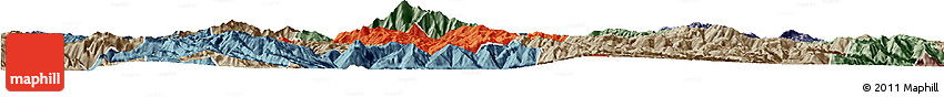 Political Horizon Map of Weishan, semi-desaturated