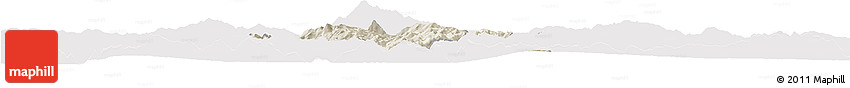 Shaded Relief Horizon Map of Weishan, cropped outside