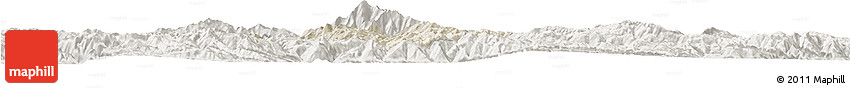 Shaded Relief Horizon Map of Weishan, lighten