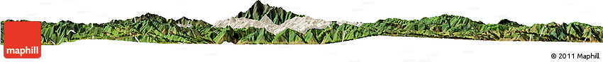 Shaded Relief Horizon Map of Weishan, satellite outside