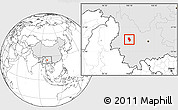 Blank Location Map of Weishan, highlighted country