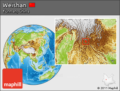 Physical Location Map of Weishan