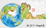 Physical Location Map of Weishan, highlighted country