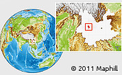 Physical Location Map of Weishan, highlighted parent region