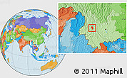 Political Location Map of Weishan