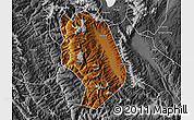 Physical Map of Weishan, desaturated