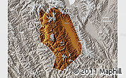 Physical Map of Weishan, lighten, semi-desaturated